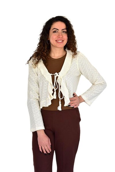BAGLAN Women's Summer Authentic Mesh Lace-Up Cardigan Bgl-St04247