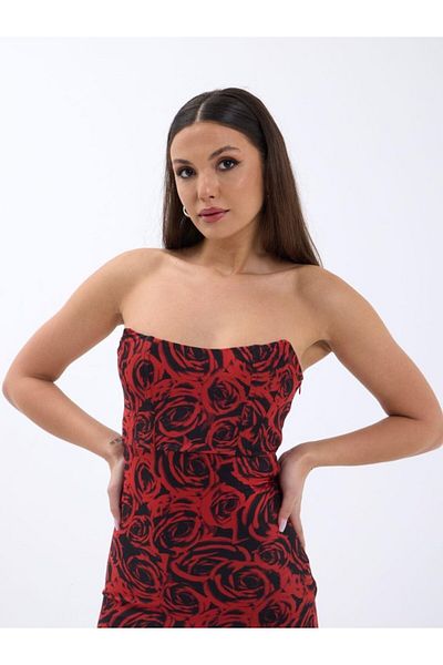 Moka Shopin Mokashopin 7006 Dress-Red