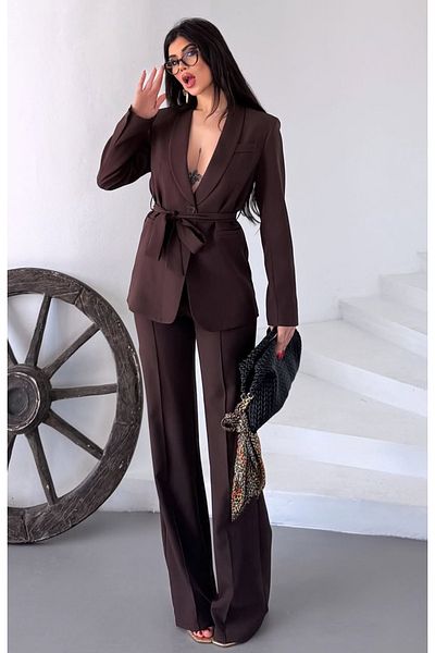 pembekurdelem Women's Girdling Small Jacket and Pantalon Set