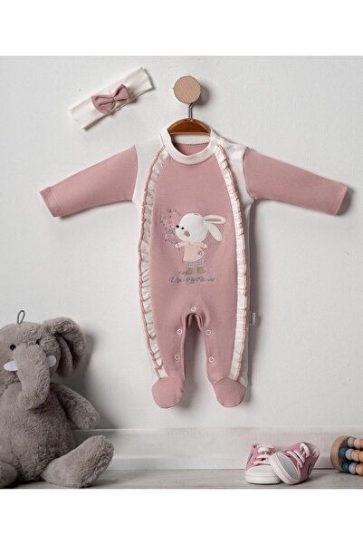 Annora Fırfırlı Tavşan Kız Bebek Tulumu