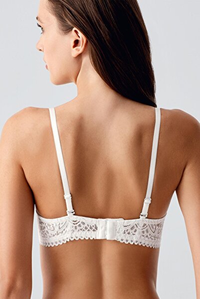 C&City Bra - Unfilled Lace Detailed Ecru C18350