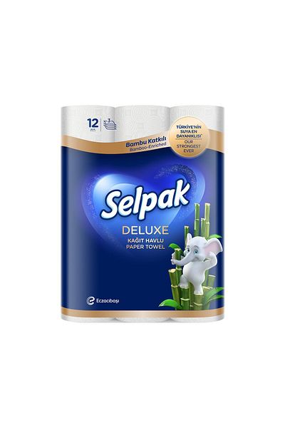 Selpak Professional Selpak Deluxe Bamboo Added Towel 12 Pcs