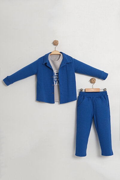 c.c.l. coccolin kids baby clup طقم قميص من قماش الوافل للأولاد مكون من 3 قطع ...