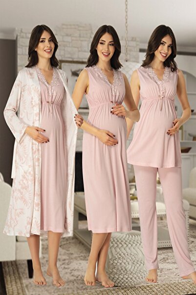 kaktüslohusa مجموعة Mayss Collections 8036 ثوب نوم وردي اللون، طقم بيجامة مكو...