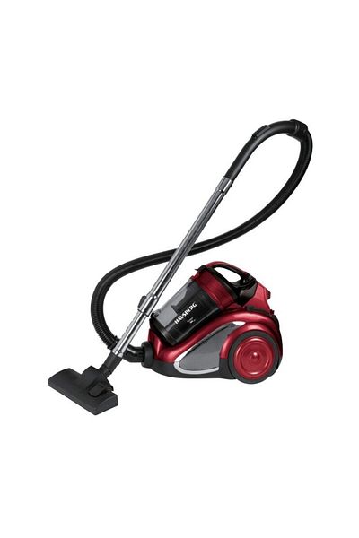 Hausberg Aspirator fara sac HB-2820RS, 2400 W, 4.5 litri, 85dB, filtru lavabil, Negru/Rosu