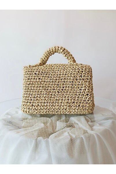 Balamony Straw Yellow Straw Bag
