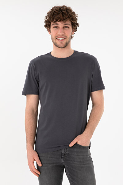 U.S. Polo Assn. Men's Regular Fit Crew Neck Anthracite Basic T-Shirt 50305985...