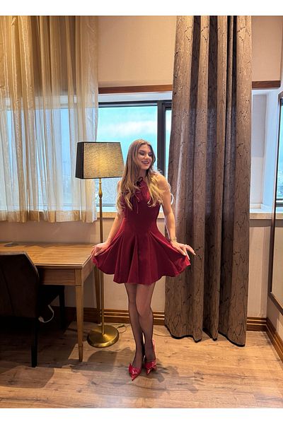 Store Bow Tie Mini Dress
