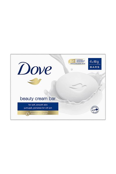 Dove Beauty Cream Bar Solid Beauty Soap Original 4x90 g
