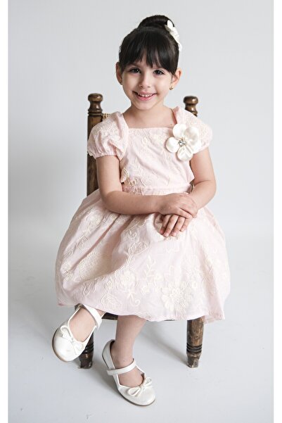 ministok فستان أنابيل للفتيات بتفاصيل مقصوصة