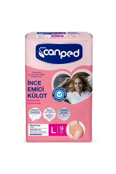 Canped İnce Emici Külot Büyük 9'lu