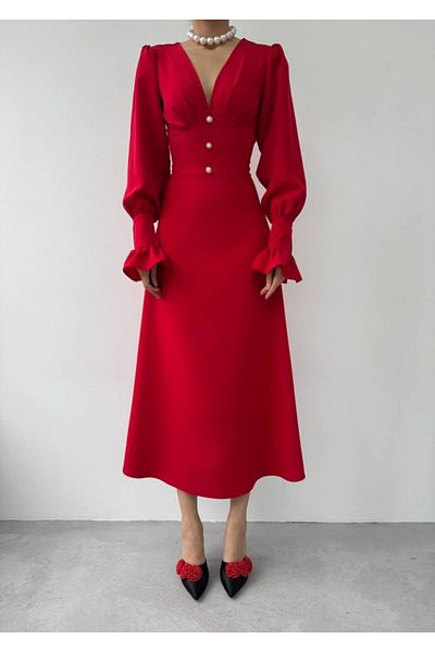 civetta Meta Button Detailed Dress