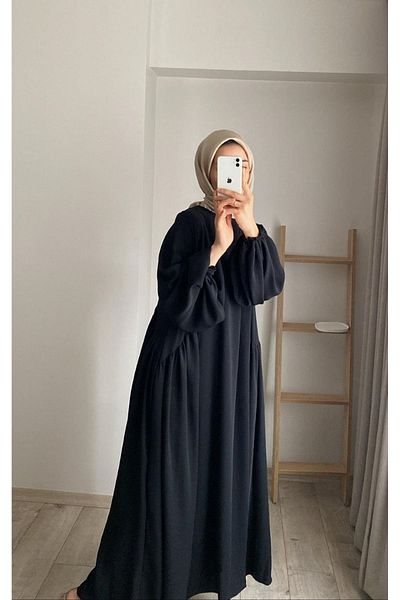 katalya Black Souffle Ayrobin Hijab Dress