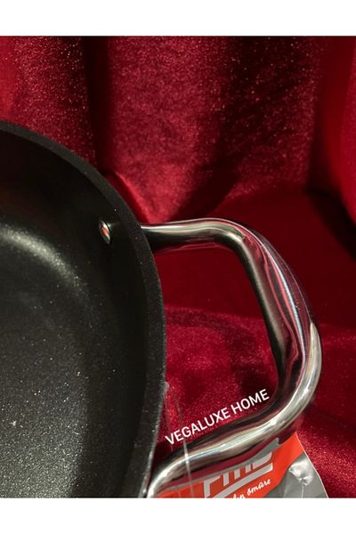 FMS Karam Titanium Flattened 28 cm Rice and Stuffing Pot Induction 4mm