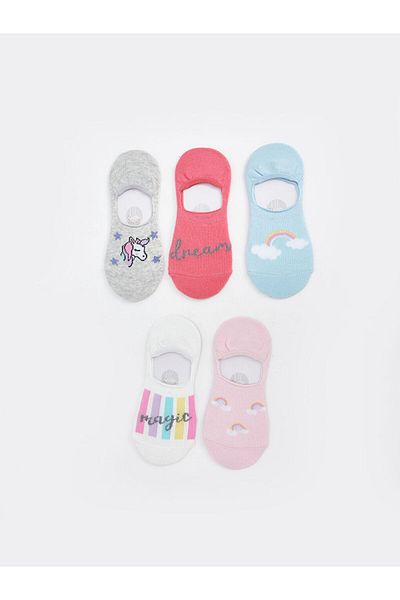 LC Waikiki Нови модели чорапи за момичета с шарки, комплект от 5 броя - S54658Z4
