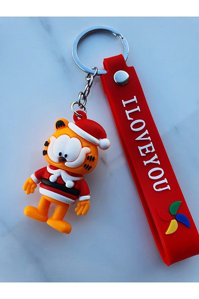 ALBATRAOZ Garfield Character 3D Luxury Couple Keychain Bag Accessories