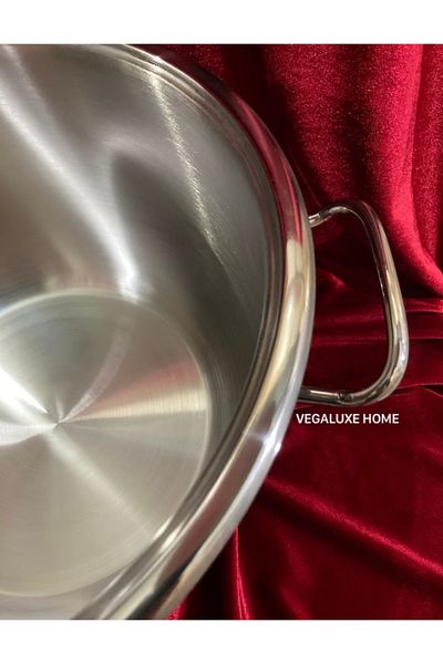 FMS 30 cm Luxury Steel Deep Pot