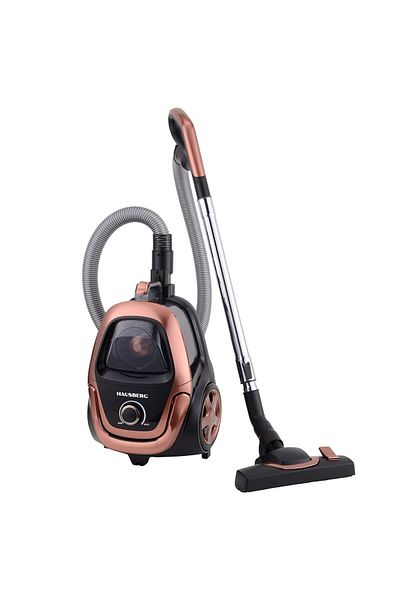 Hausberg Aspirator Fara Sac Hb-2823au, 1400-1800w, Aspirare Uscata, 2.5 Litri, Filtru Hepa, Auriu-negru