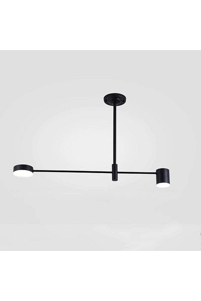 A F N LIGHTING Nordic LED Adjustable Ceiling Light Chandelier Lamp with Acrylic Lampshade Black Metal Pendant Light