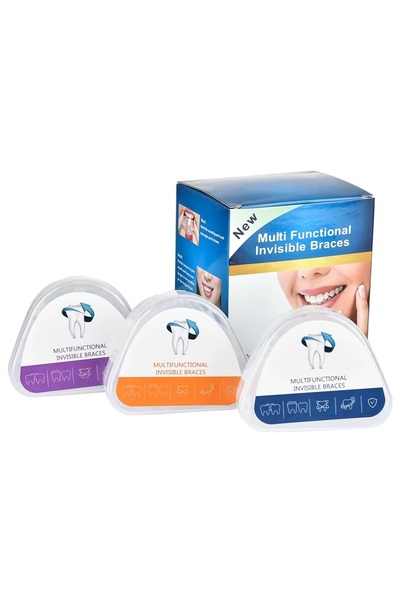 AZDENT Diş Silikon Ortodontik Parantez Set 3 Lü Yumuşak + Orta + Sert