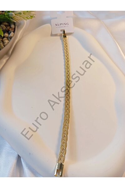XUPING JEWELRY Vip Örgü Detaylı Bileklik 14 K