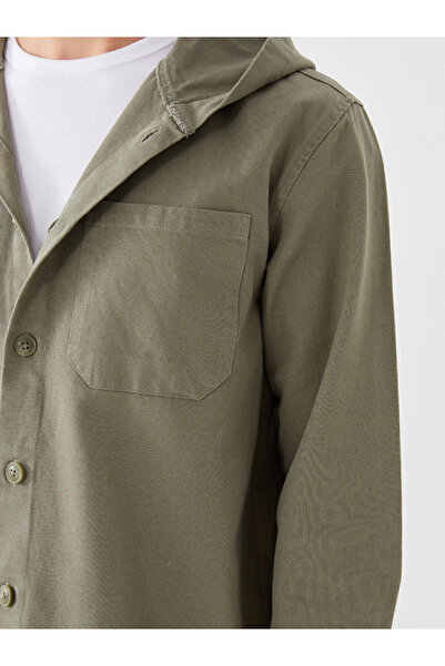 LC Waikiki Ανδρικό μακρυμάνικο πουκάμισο με κουκούλα και άνετα