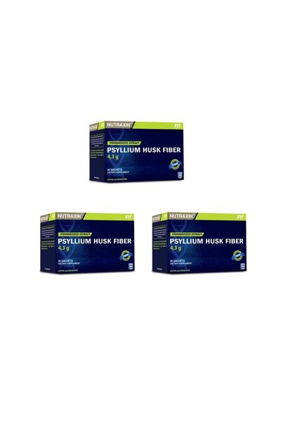 Nutraxin ألياف قشر السيليوم 4 جرام × 30 كيس 3 قطع