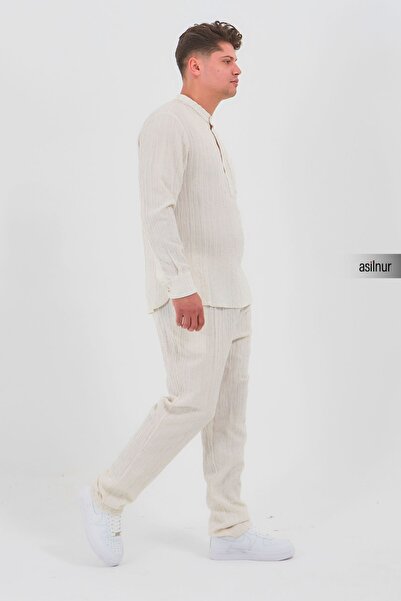 ASİLNUR Men's White Double Suit - Sefa Hajj and Umrah Clothing