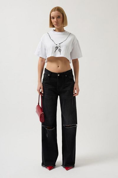 shop Tricou Crop cu imprimeu Gelirr