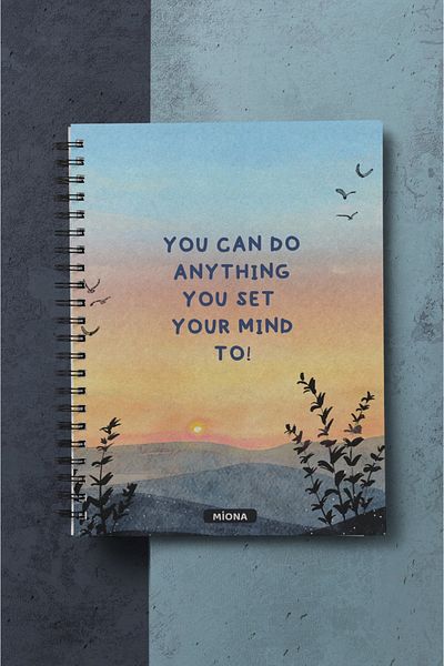 Miona A5 Sprilalli Hard Cardboard Cover 120 Sheets School Notebook, Notebook