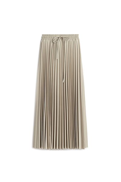 praye Lace up Pleated Skirt Stone