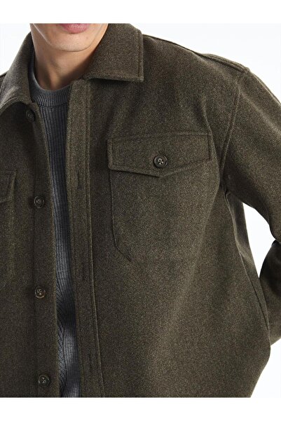 LC Waikiki Regular Fit Uzun Kollu Kaşe Erkek Gömlek Ceket