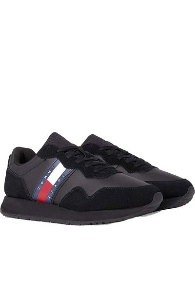 Tommy Jeans Black Trainers Mens Shoes