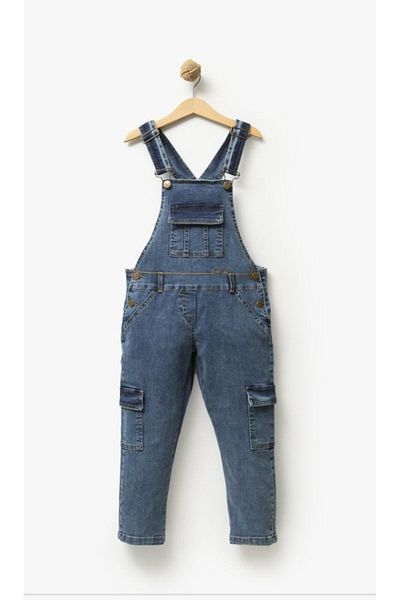 Ufuk Çizgisi Unisex 5-8 Years Old Denim Salopette