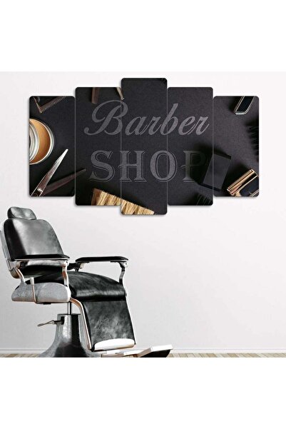 EVLOYA Barber Shop - 5 Parçalı Berber Tablo