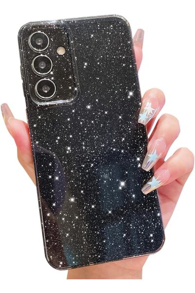 Kipgsm Samsung Galaxy A55 Uyumlu Kılıf Kamera Korumalı Parlak Işıltılı Simli ...