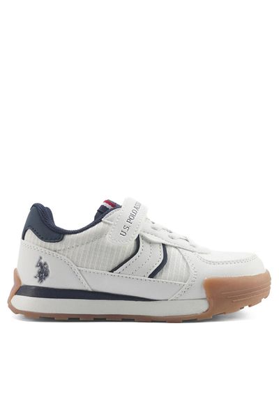U.S. Polo Assn. Boy's White Sneakers