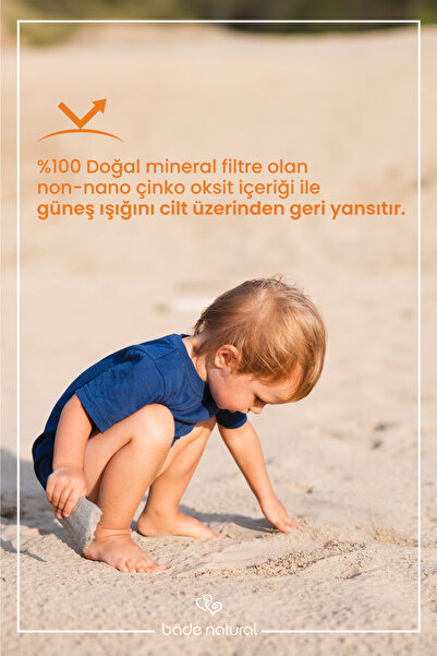 Bade Natural %100 Doğal Ve Mineral Filtreli 50 Spf Yüksek Korumalı Çocuk Güneş Koruyucu Stick 16g