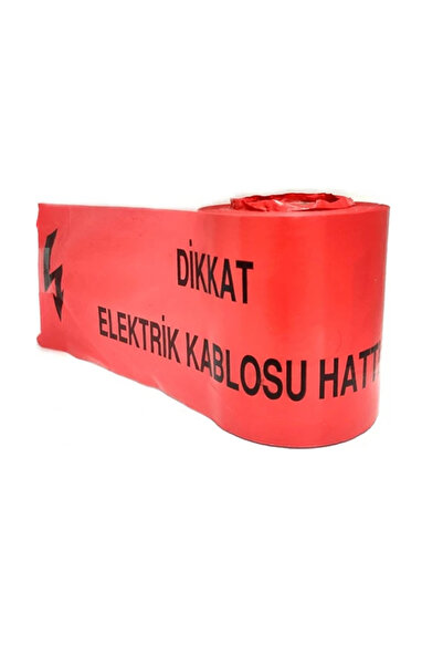 Safety Dikkat Elektrik Kablosu Hattı Ikaz Bandı 15CM Emniyet Şeridi Elektrik Kablosu Hattı Uyarı