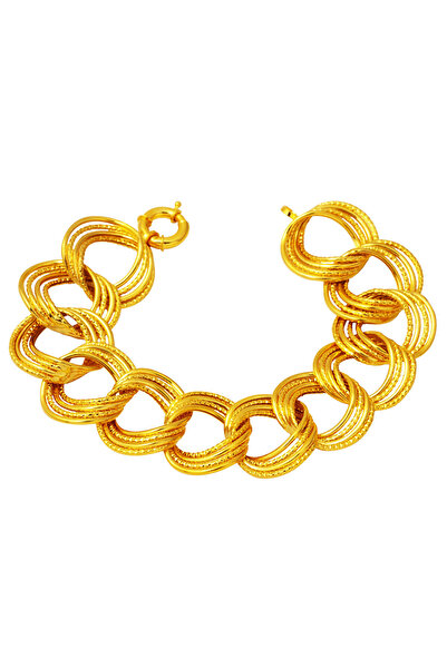 Bilezikci Samanyolu Kalın Halkalı 14 Ayar Altın Bileklik