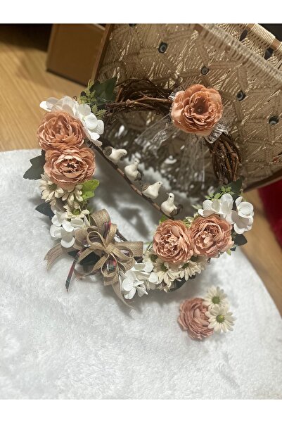 Marrone Στολίδι πόρτας με πουλιά