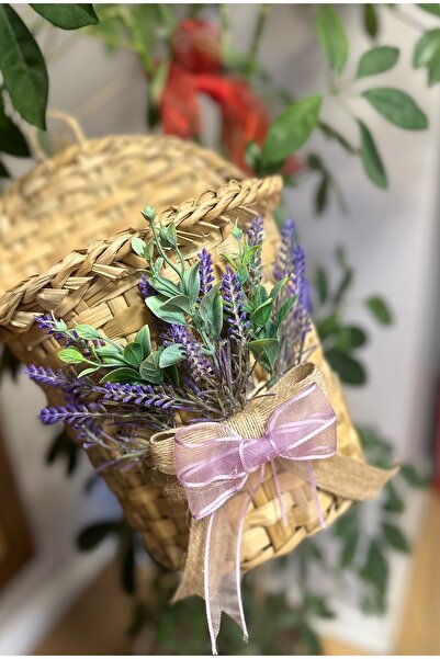 Marrone Coș cu lavandă Coș din răchită Coș pentru ușă