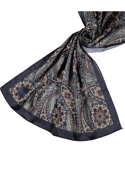 mim eşarp Σάλι Jan Jan με έθνικ σχέδιο Sina Silk 75x190 cm