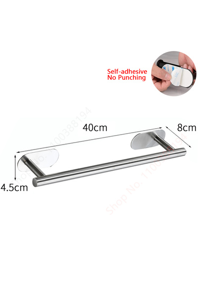 Choice Towel rack silver Wall Mount Toilet Towel Paper Holder Adhesive Black Silver Kitchen Roll Paper Stan