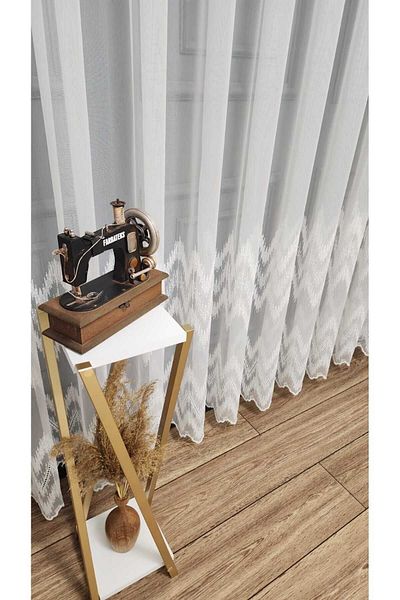 Taç Farbateks Planting Skirt Wide Rhythm Model Patterned 1e3 Layer Non-Wrinkle Ironing Does Not Want Linen Tulle Curtain