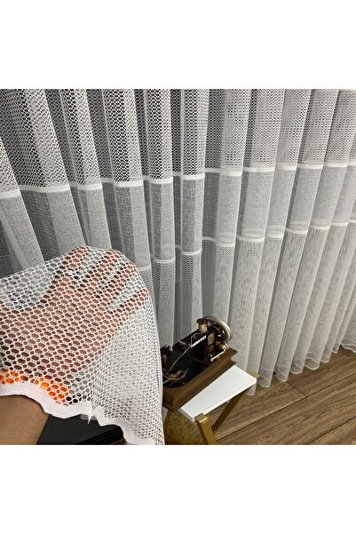 farbateks Milano White - New Design 2 Layer Pleated Tulle Curtain with Intermediate Tape