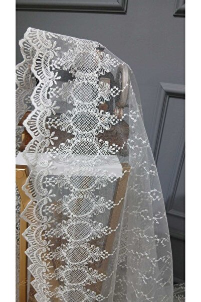 farbateks Brode Embroidery New Eco Series All Pattern Mirror New 3 Layers Pleated Tulle Curtain