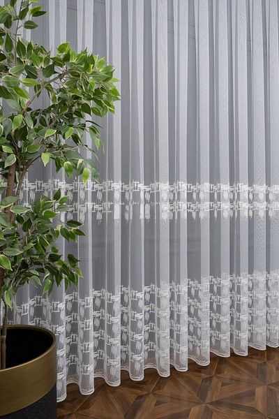 Brillant Farbateks Planting Brush Pattern Sports Young Design 3layer Pleated Model Tulle Curtain