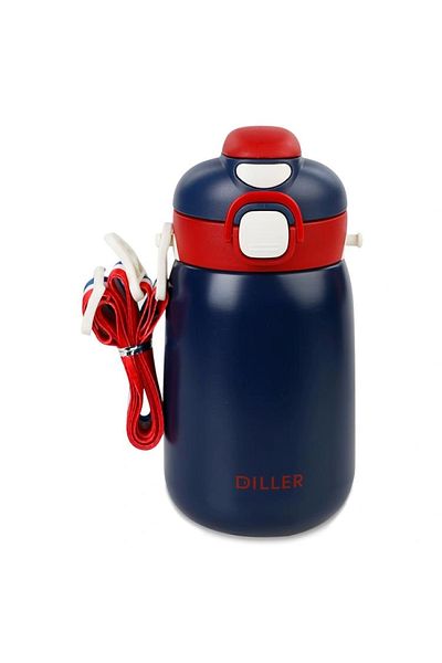 DILLER Vagonli̇fe Diller Stainless Steel With/Without Pipe Use Bottle/Termos 9073 420ml Blue
