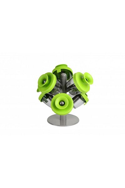 ertone Set 6 Recipiente din Plastic pentru Condimente, MN402, 6 recipiente, Capace Silicon
